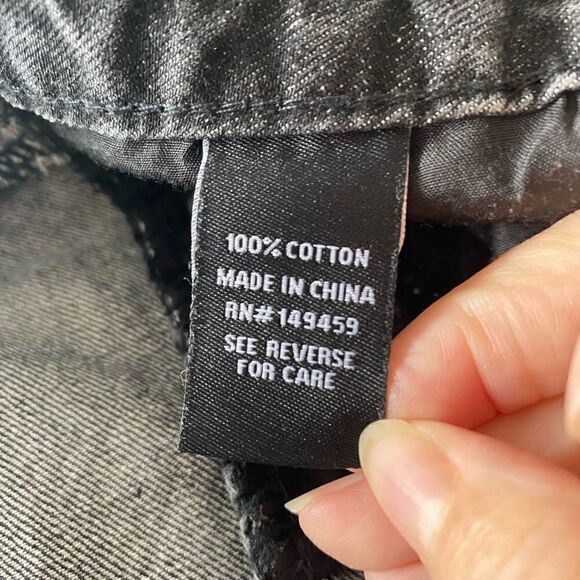 Ashley Mason black frayed ankle relaxed fit jeans 31 - Picture 7 of 7